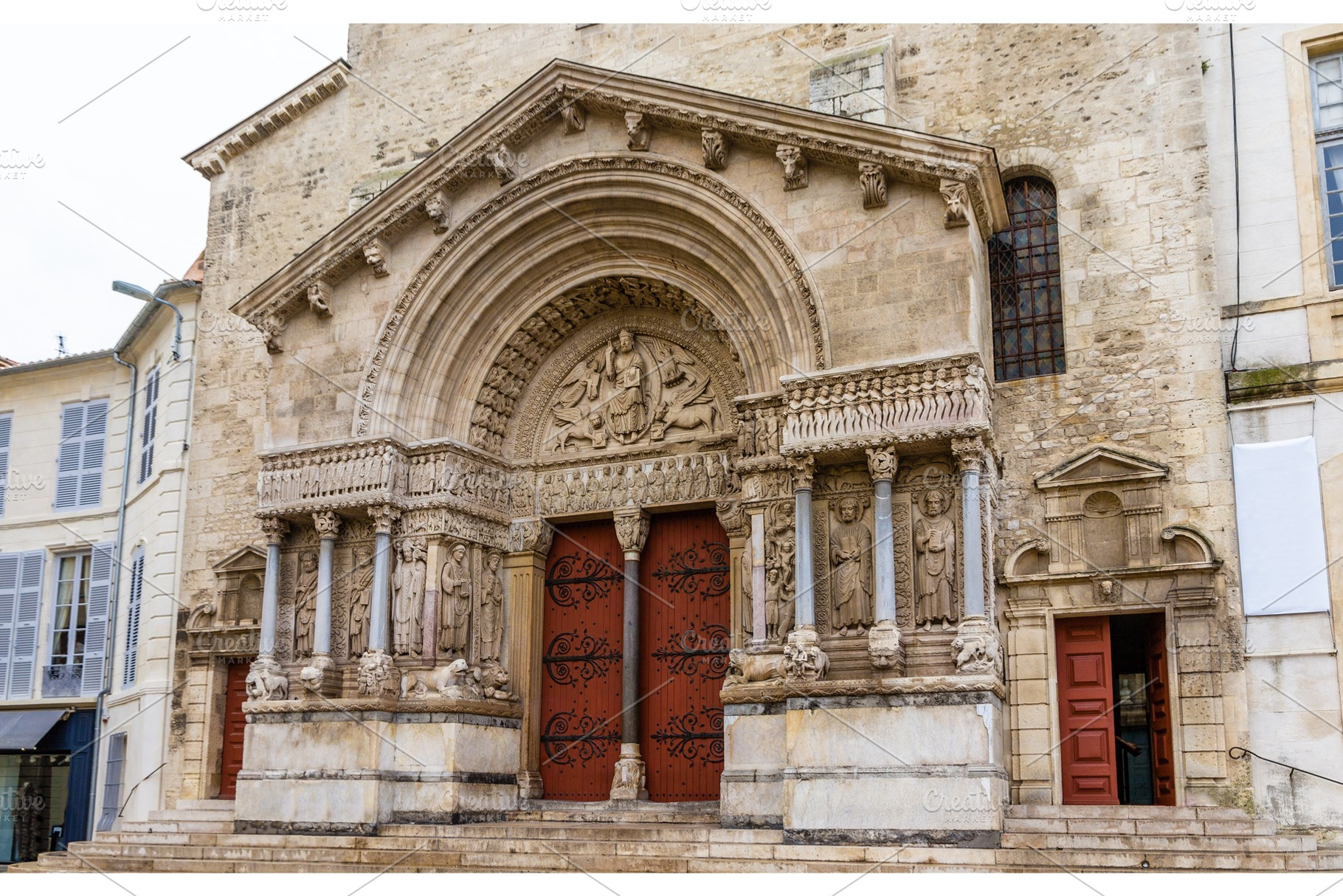 Entrance of the Church of St. Trophime in Arles - France, an Architecture Photo by Leonid Andronov