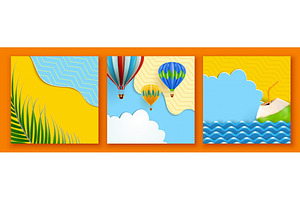 Paper Cut Summer Fun Templates, a Social Media Template by TotallypicRF