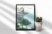 People in nature summer cards set, a Person Illustration by Good Studio (Thumbnail 6 of 7)