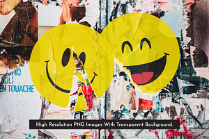 Happy Face Emoticon Tape Stickers