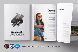 Nonprofit Brochure | Canva & MS Word, a Brochure Template by HiveArts
