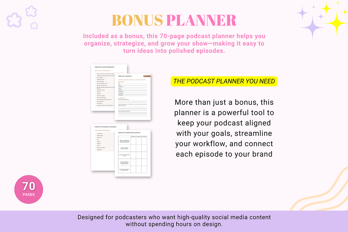Podcast Instagram templates Canva, a Social Media Template by Cate Creates (Photo 6 of 7)