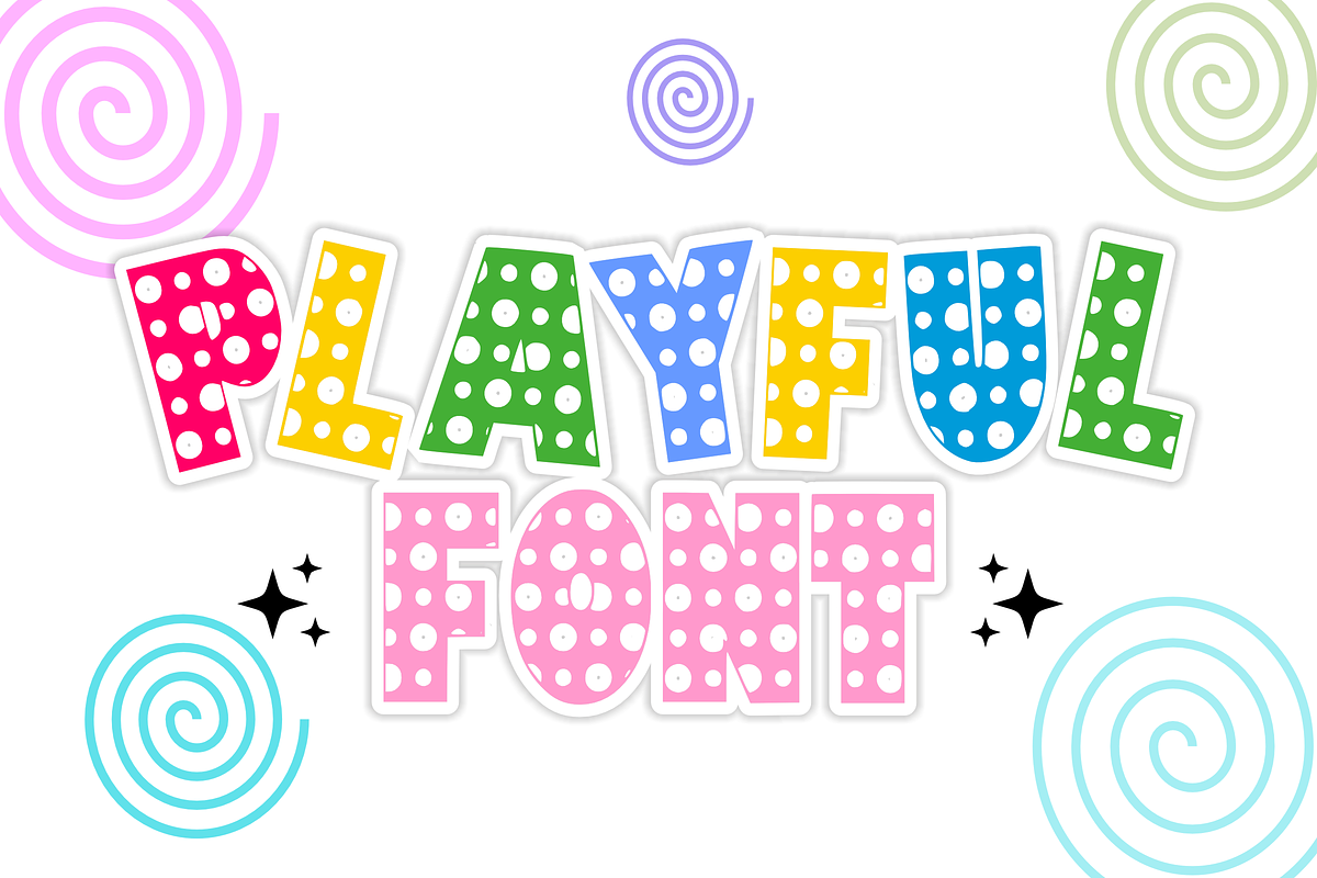 Polka Dots - Polkadot Font Type, a Font by KiddoGlyphs Studio (Photo 2 of 7)