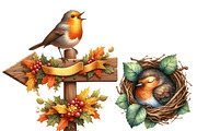 Autumn Robin Bird clipart, an Illustration by Designworld (Thumbnail 6 of 7)