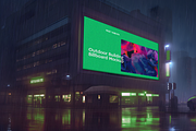 Night Billboard Mockup Template, an Advertising Mockup by GearShift (Thumbnail 1 of 3)