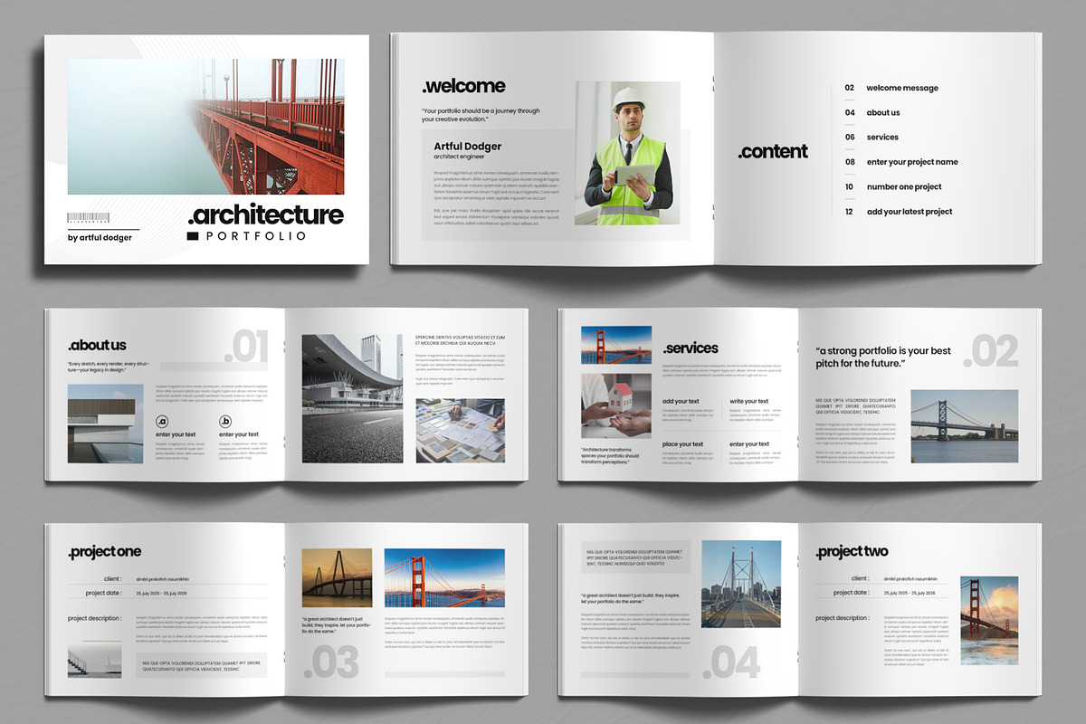 Architecture Portfolio Template, a Brochure Template by ContestDesign (Photo 1 of 5)