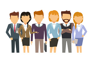 Team of business professionals, a Person Illustration by Yayasya