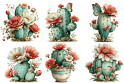 Whimsical Summer Cactus Clipart, an Illustration by DreamArtGraphic (Thumbnail 3 of 5)