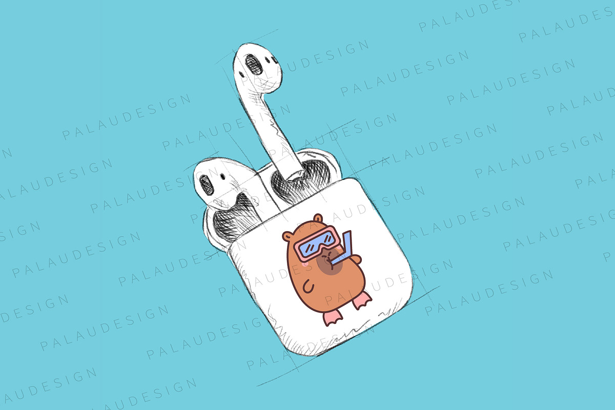 Kawaii Capybara Summer Season, a Seasonal Illustration by Palau (Photo 3 of 12)