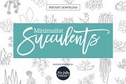 Minimalist Succulent Clipart Bundle, an Illustration by Hannah Eliza Studio (Thumbnail 1 of 6)