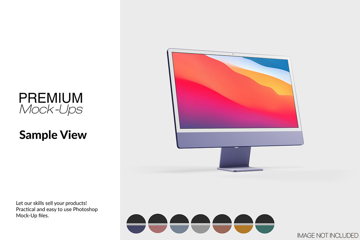 Apple iMac 24” M1 Mockups, a Device Mockup by mock-ups (Photo 6 of 13)