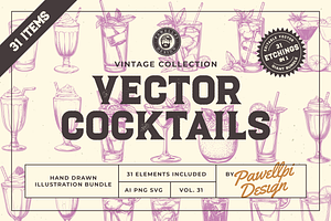 Vector Cocktail Illustrations Vol.31