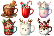 Cute Christmas Hot Cocoa Cup Clipart, an Illustration by Pixels.Craft (Thumbnail 6 of 6)