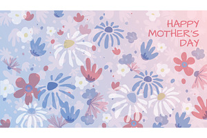 Mom floral pattern with flowers, an Illustration by art PVP - market