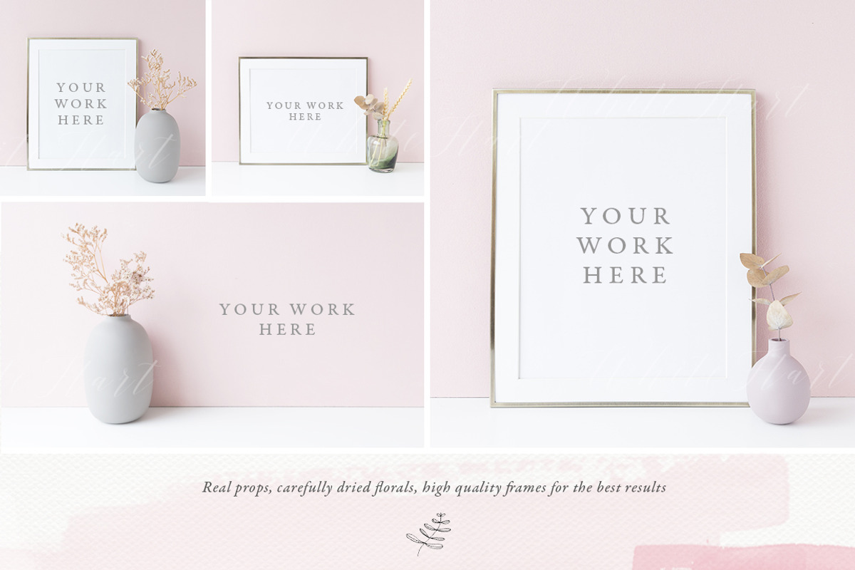 The Golden Frame mockup BUNDLE, a Print Template by White Hart Co. (Photo 2 of 4)