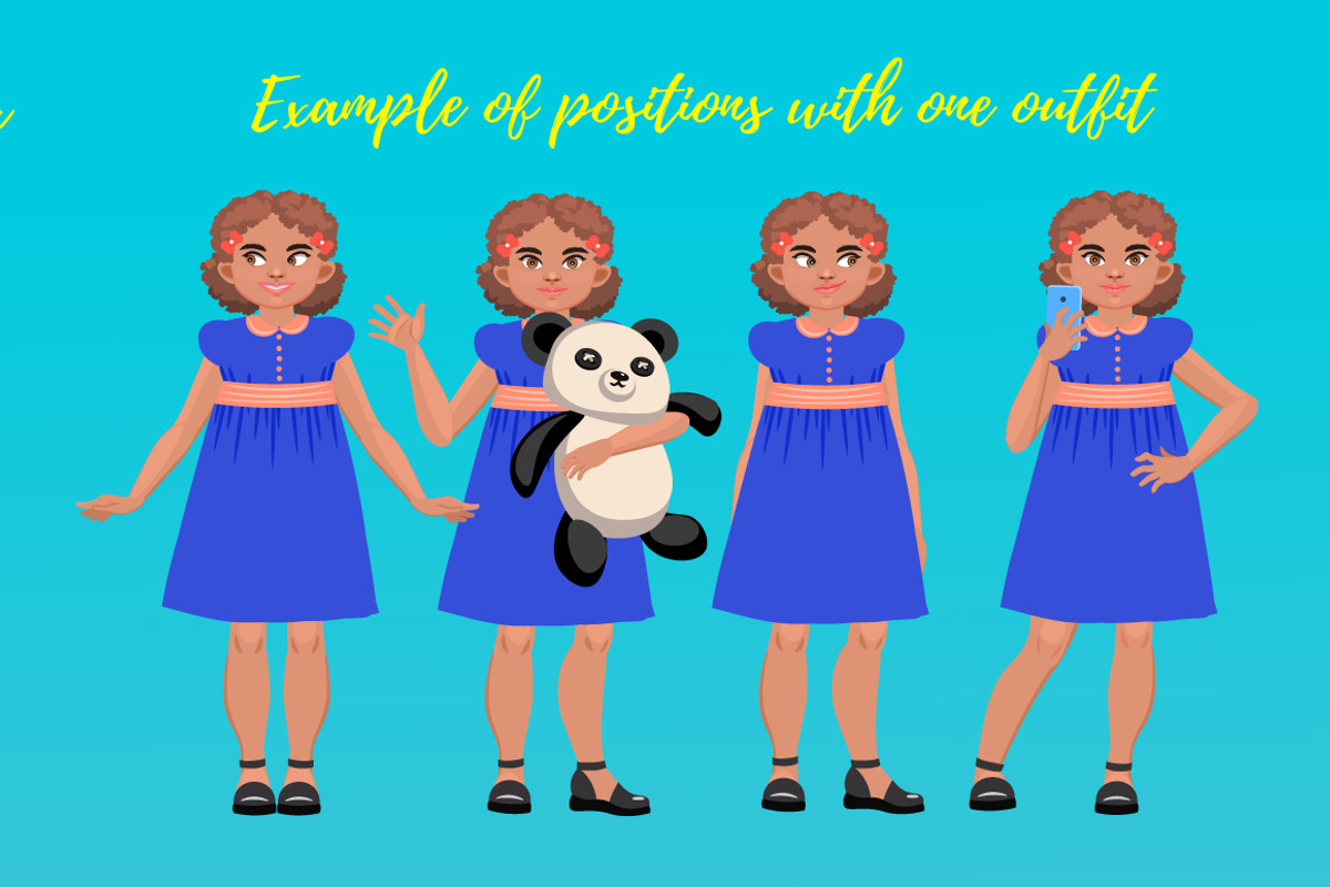teenager CHARACTER CREATOR (PSD), a Person Illustration by Mandarinkas art (Photo 5 of 6)