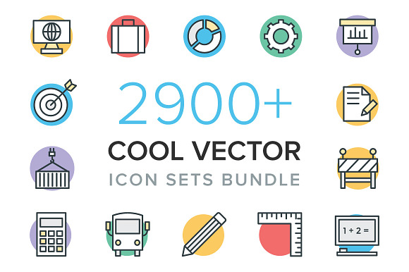 2900 Cool Vector Icon Sets Bundle