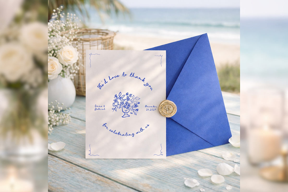Thank You Card Canva bd001, a Card Template by TyphoonStudio (Photo 1 of 9)