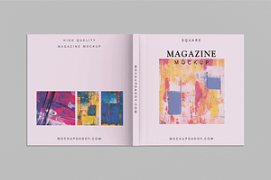 Square Magazine Psd Mockup