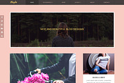 Wordpress Theme Feminine Blog Pink, a WordPress Template by CreativeBurger (Thumbnail 1 of 2)