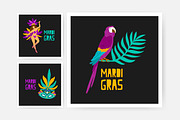 Mardi Gras backgrounds bundle, a Decorative Illustration by Good Studio (Thumbnail 3 of 11)