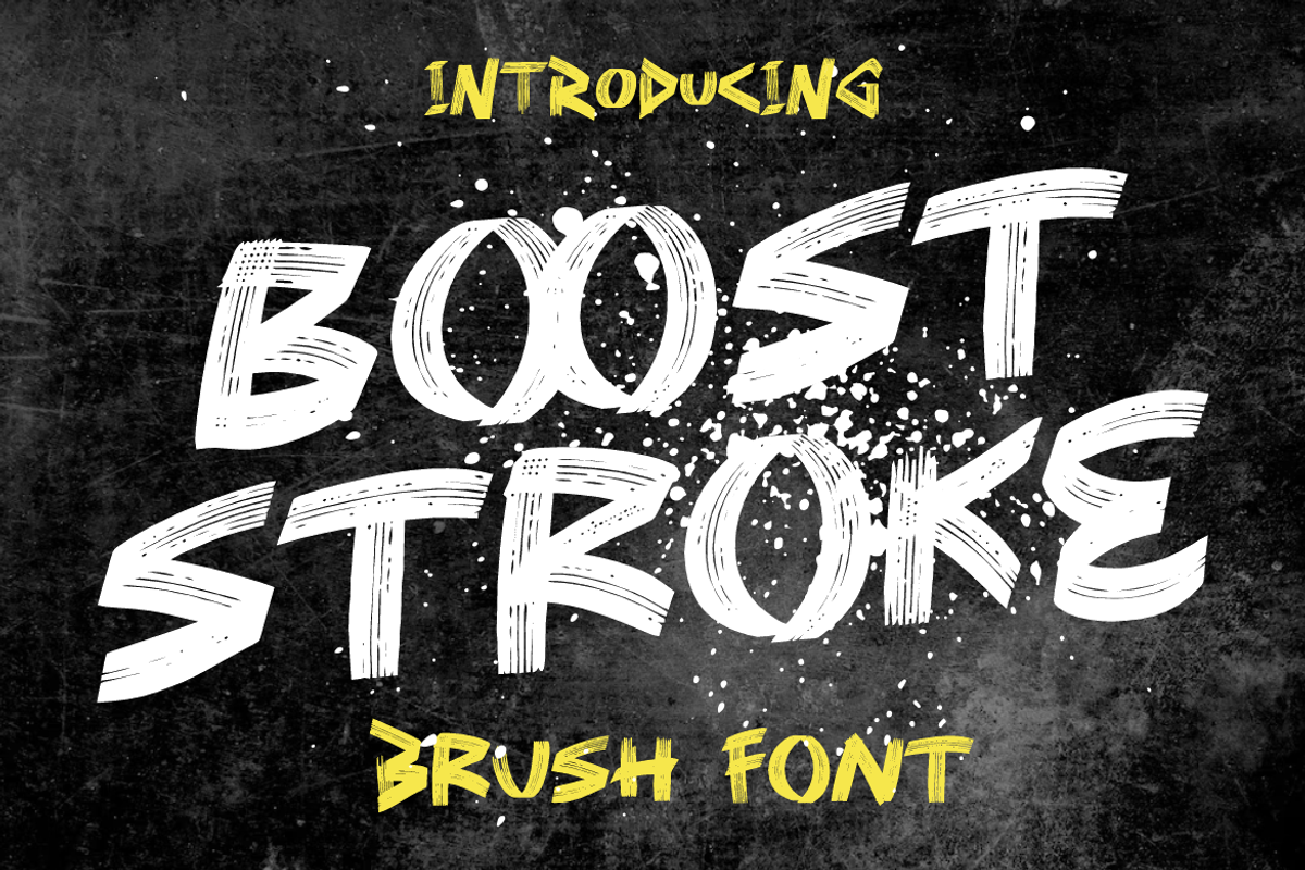 Boost Stroke - Brush Font, a Font by PutraCetol Studio (Photo 1 of 5)