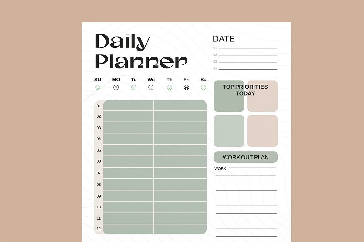 Daily Planner Template Design
