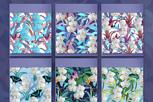 Summer Orchid Flower Patterns