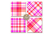 Neon Valentine Plaid Digital Papers, a Pattern Graphic by JennyL Designs (Thumbnail 2 of 8)