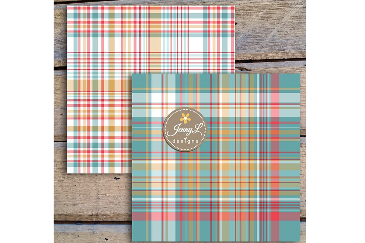 Summer Picnic Plaid Digital Papers, a Pattern Graphic by JennyL Designs (Photo 3 of 6)