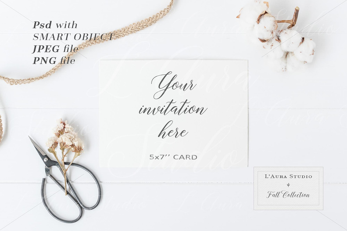 Landscape card mock up - crd235, a Print Template by L'Aura Studio (Photo 1 of 3)