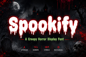 Spookify —Creepy Horror Display Font, a Slab Serif Font by Wow Magic