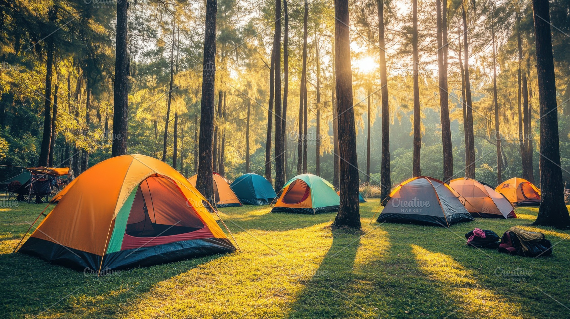 Camping in a serene forest area, a Photo by Beautiful things