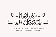 Hello Wicked - Halloween Font, a Handwritten Font by Keithzo (Thumbnail 1 of 7)