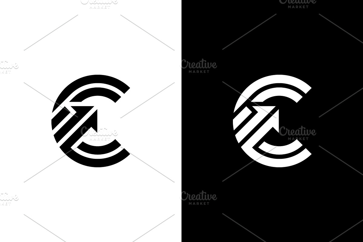 Modern Clean Letter C arrow logo, a Branding & Logo Template by Rasagama Studio (Photo 3 of 4)