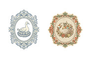 Vintage Happy Easter Goose Label, an Illustration by SinaCreation (Thumbnail 5 of 6)