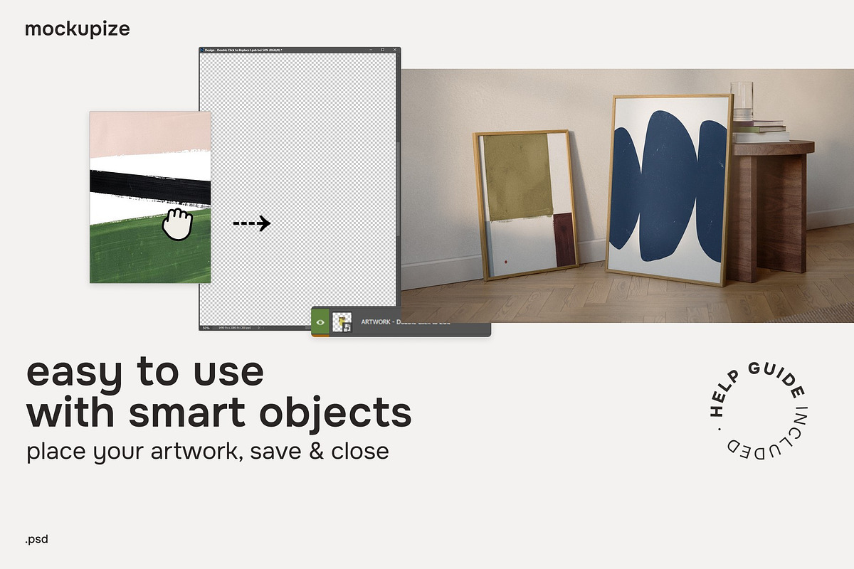 4x5 Two Frame Leaning Mockup, a Household Mockup by mockupize (Photo 3 of 7)