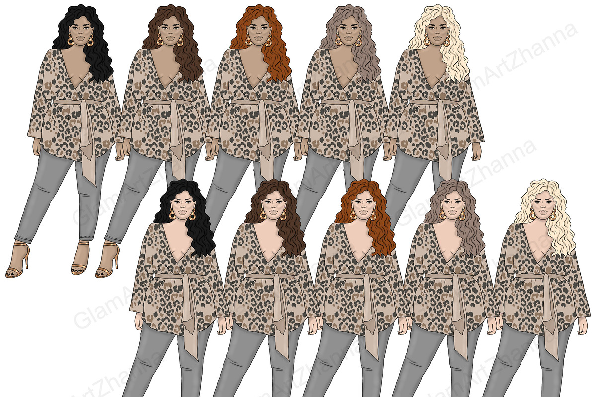 Blogger Girls Clipart, a Person Illustration by GlamArtZhanna (Photo 4 of 5)