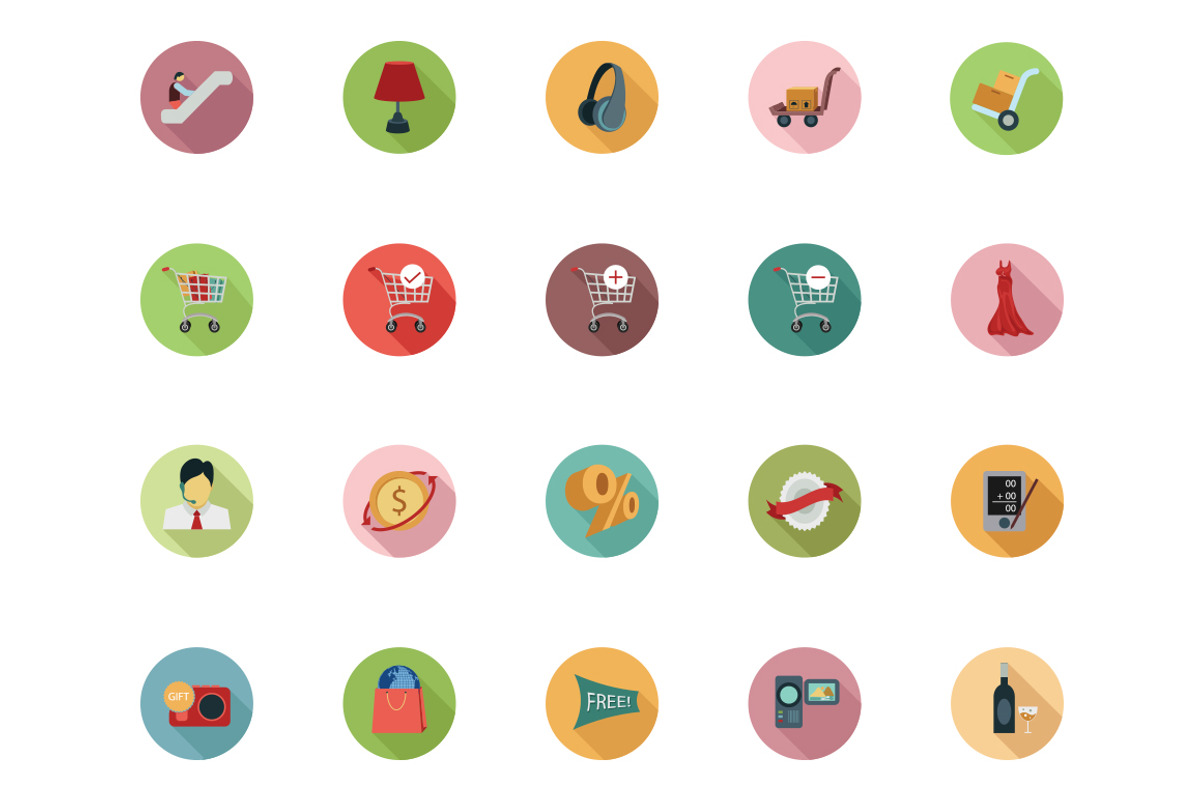 100+ Shopping Flat Vector Icons, an Emoji Icon by Creative Stall (Photo 5 of 5)