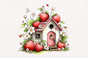 Whimsical Spring Strawberry Clipart, an Illustration by CreationArt (Thumbnail 8 of 10)