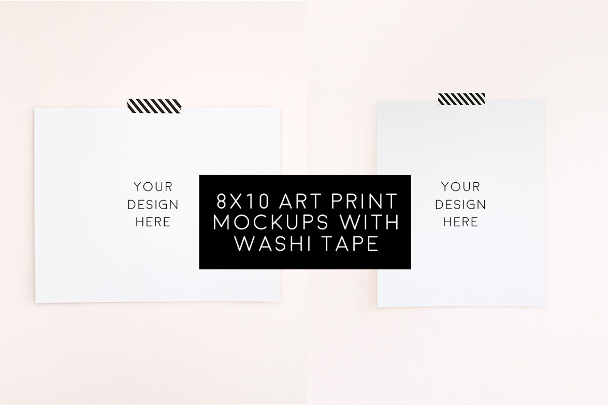2 Blank 8x10 Art Prints Bundle, a Print Template by Nicole Cicak