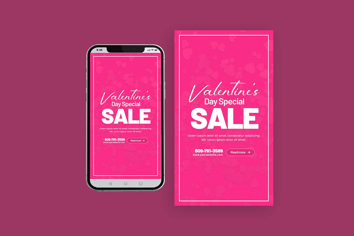 Valentine's Day Instagram Pack, a Social Media Template by Saman Osama (Photo 2 of 5)