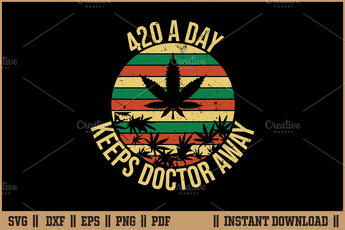 420 A Day Keeps Doctor Away Weed SVG, a Healthcare Illustration by Handy Arts Studio (Photo 1 of 3)