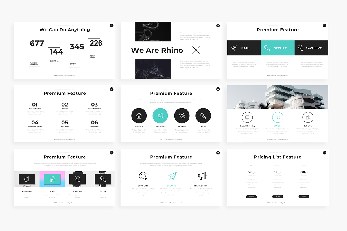 Rhino - Powerpoint Template, a Presentation Template by Mikokit (Photo 7 of 14)