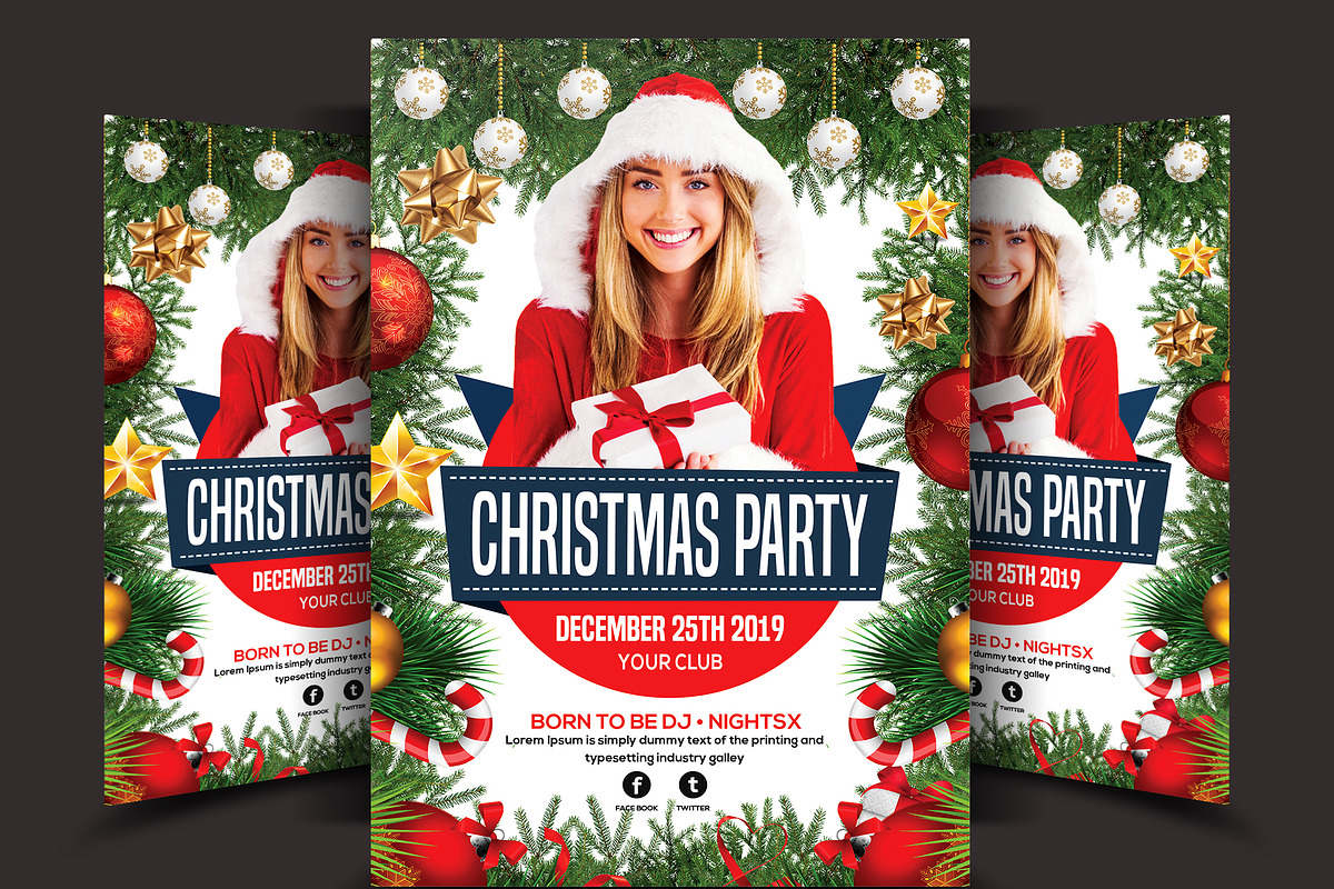 50-Christmas Flyers Bundle, a Flyer Template by AfzaalGraphics (Photo 11 of 49)