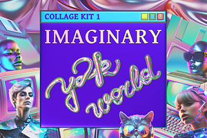 Imaginary Y2K world - Collage Kit 1