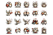 Valentines Birds Clipart PNG, an Illustration by SinaCreation (Thumbnail 2 of 11)