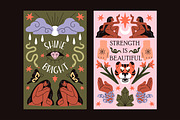 Woman power boho cards, posters set, a Decorative Illustration by PaperTrident (Thumbnail 2 of 7)