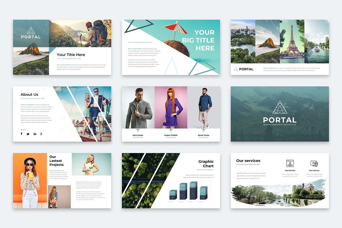 Portal Modern Template Bundle, a Presentation Template by Reshapely (Photo 4 of 36)