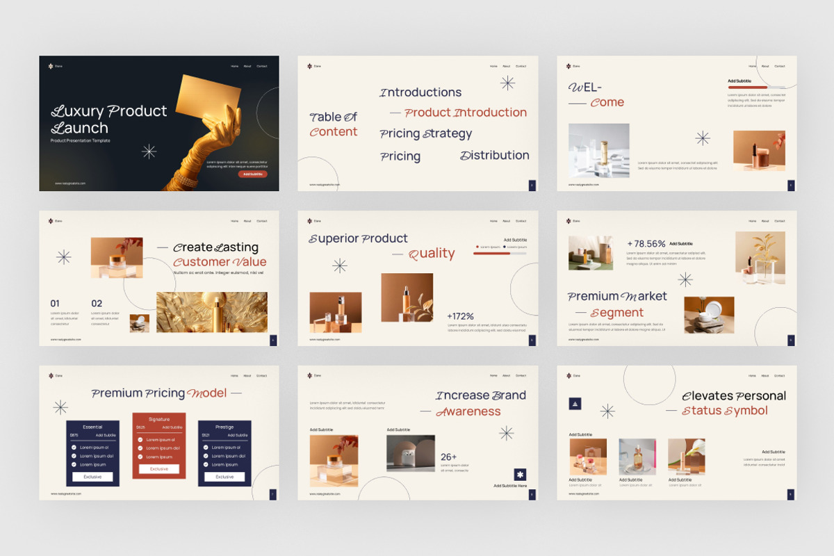 Luxury Product Launch PowerPoint, a Presentation Template by Loin Studio (Photo 3 of 4)